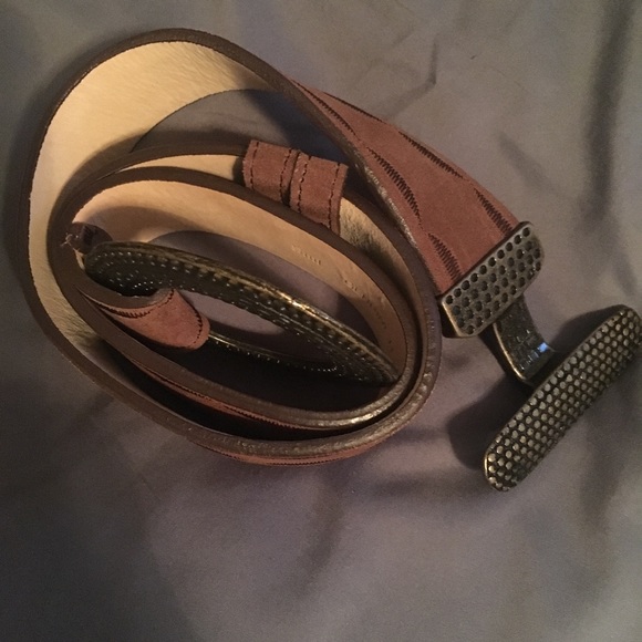 Genuine leather brown belt main image 6